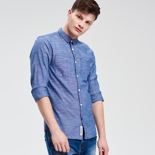 Cropp - Koszula z melanżowym wzorem - Niebieski Cropp  L 