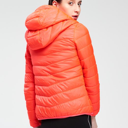 Cropp - Wodoodporna kurtka - Różowy Cropp pomaranczowy XL 