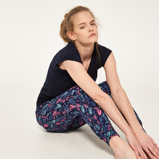 Reserved - Dwuczęściowa piżama - Granatowy Reserved bezowy XL 