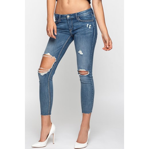 Blue Stone Wash Ripped Jeans 