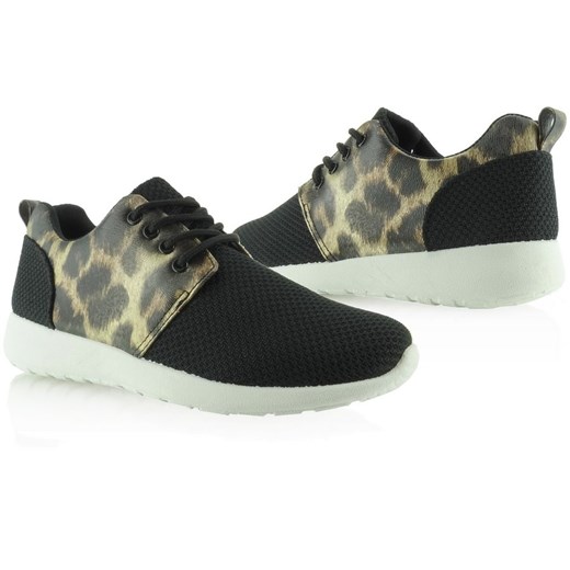 Buty sportowe fluksy dual R-89 Czarne - leopard