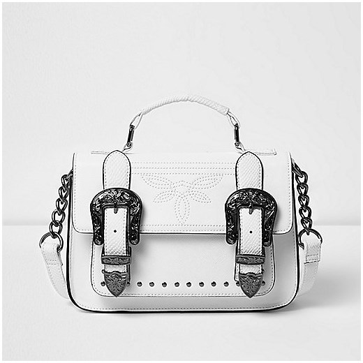 White western style mini satchel bag  River Island szary  