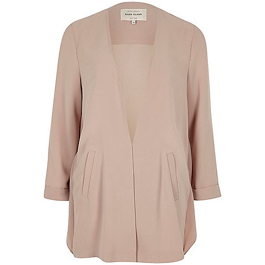 Pink frill back duster coat  River Island bezowy  