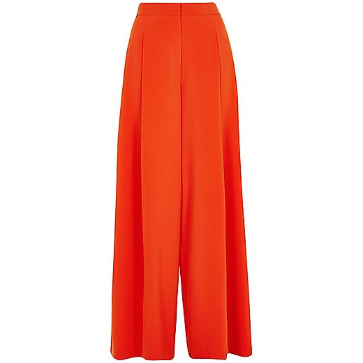Orange wide leg trousers  czerwony River Island  