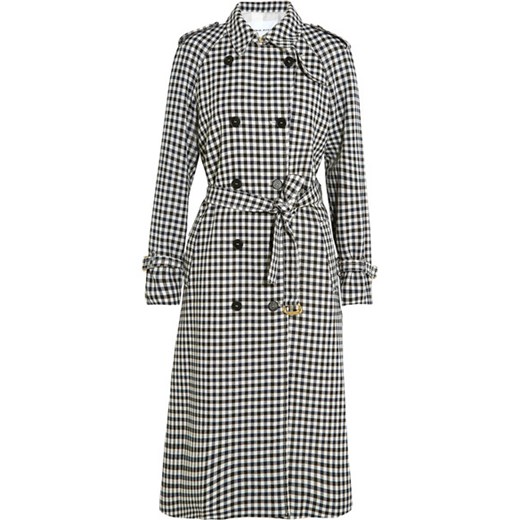 Checked wool-crepe trench coat Sonia Rykiel   NET-A-PORTER