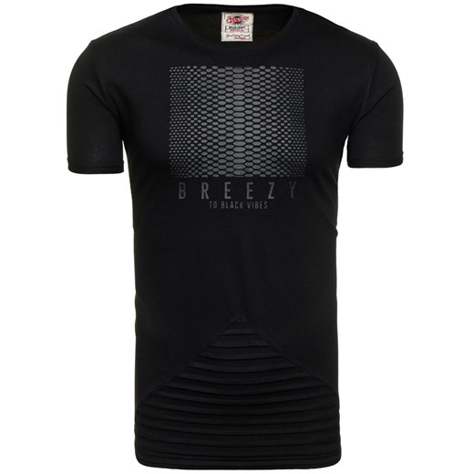 Czarny t-shirt męski z nadrukiem Denley 360 Denley.pl  XL  okazja 