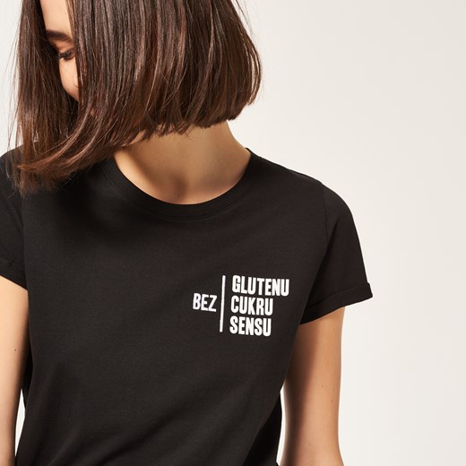 Reserved - T-shirt bez glutenu - Czarny Reserved czarny S 