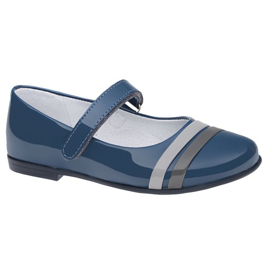 Balerinki niebieskie buty KORNECKI 4681 Lakierki