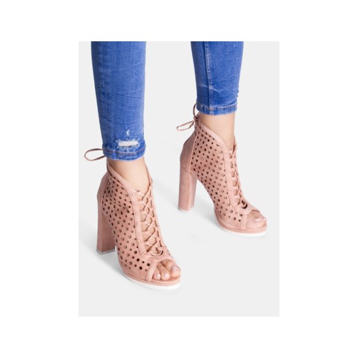 Różowe botki peep toe Ascona DeeZee.pl rozowy 39