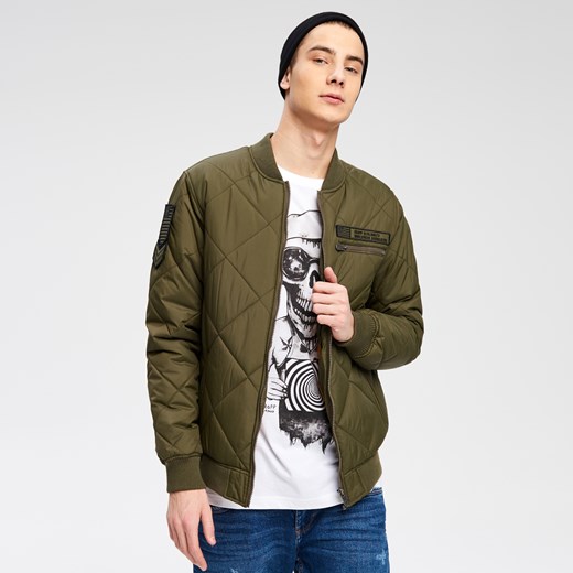 Cropp - Militarny bomber - Zielony Cropp zielony XXL 