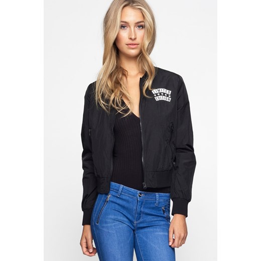 Black Printed Bomber Jacket  niebieski Tally Weijl  