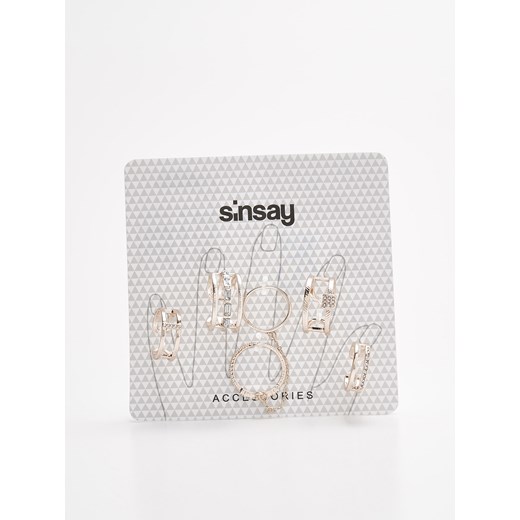 Sinsay - 6 pack kolczyków - Beżowy