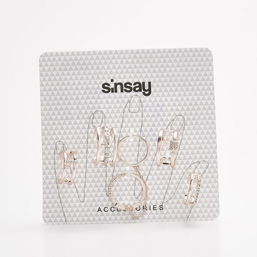 Sinsay - 6 pack kolczyków - Beżowy