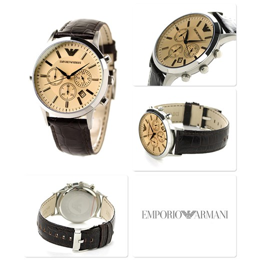 Zegarek Emporio Armani AR2433 brazowy Emporio Armani Tik Tak 24