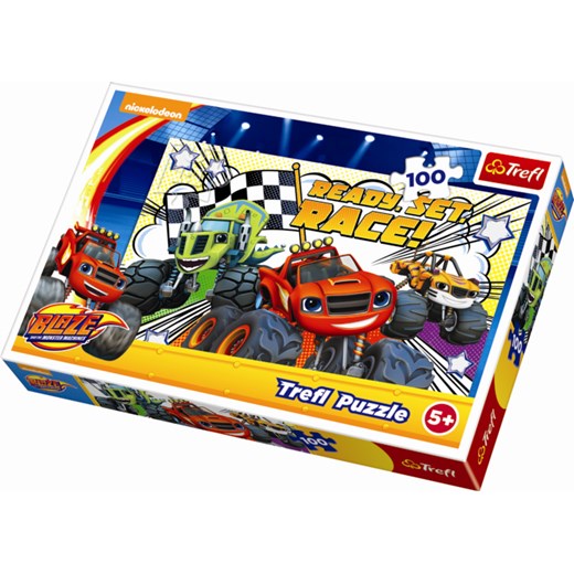 Trefl, Blaze i Megamaszyny, Gotowi na wyścig, puzzle 100 elementów Trefl smyk