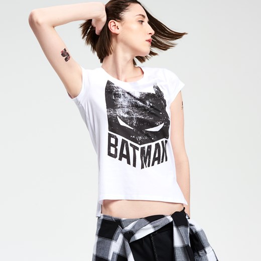 Cropp - T-shirt batman - Biały Cropp L