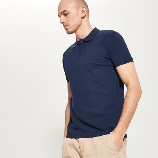 Reserved - Polo basic - Granatowy  Reserved XXL 