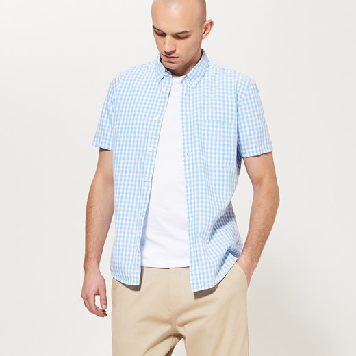 Reserved - Koszula w kratę slim fit - Niebieski  Reserved XL 