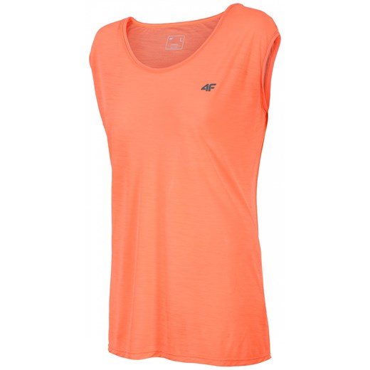 Koszulka treningowa damska TSDF201 - pastelowy pomarańcz 4F   