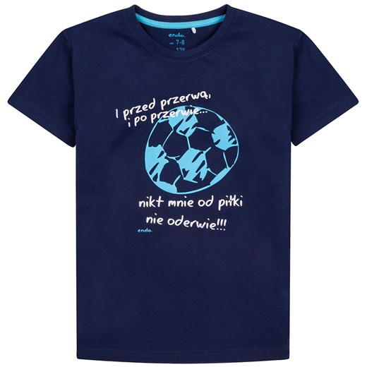 T-shirt dla chłopca 9-13 lat Endo granatowy 152 endo.pl
