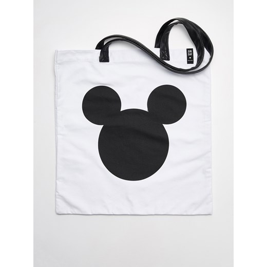Sinsay - Płócienna torba mickey mouse - Biały czarny Sinsay One Size