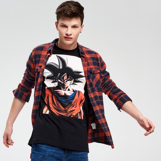 Cropp - T-shirt dragon ball z - Czarny Cropp M