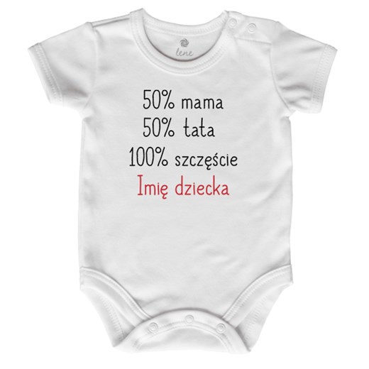 Body niemowlęce 50% MAMA 50% TATA + IMIĘ  Lene 86 lene.pl