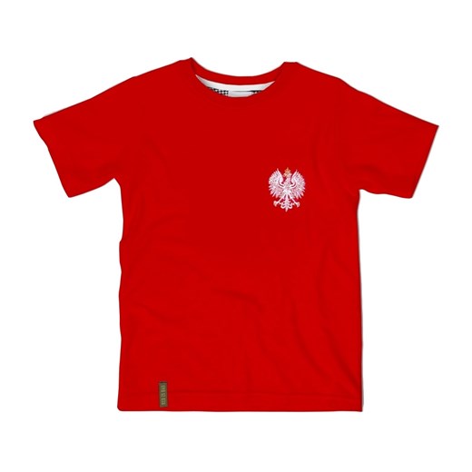 Koszulka dziecięca RED IS BAD ORZEŁ POLSKI Koszulka małego kibica czerwona (KDZ.RIB.003)