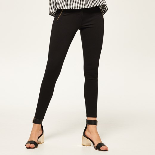 Reserved - Gładkie spodnie z zamkami - Czarny Reserved czarny L 