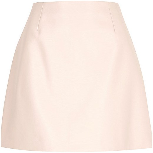 Light pink faux leather skirt  River Island   