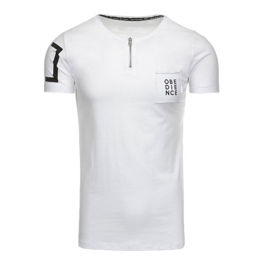T-shirt męski z nadrukiem biały (rx1957) Dstreet  M 