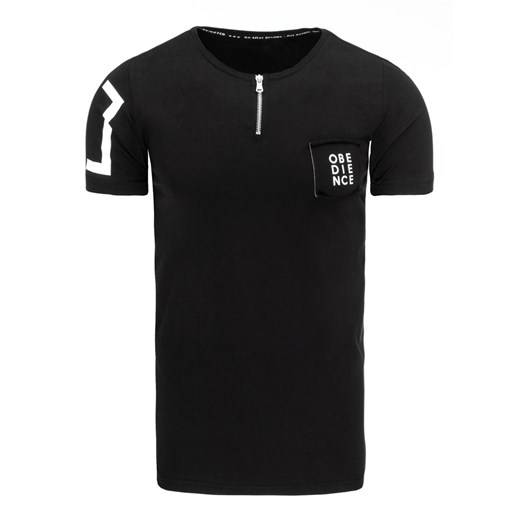 T-shirt męski z nadrukiem czarny (rx1958) Dstreet  XL 