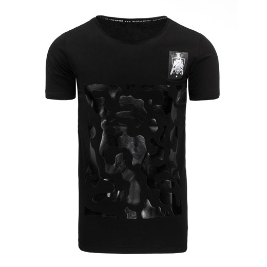 T-shirt męski z nadrukiem czarny (rx1922)  Dstreet XXL 