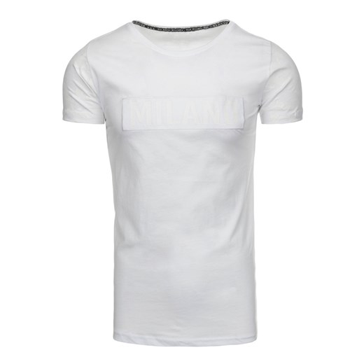 T-shirt męski z nadrukiem biały (rx1960) Dstreet  XL 