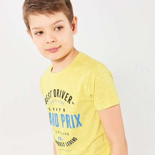 Reserved - T-shirt z nadrukiem - Żółty
