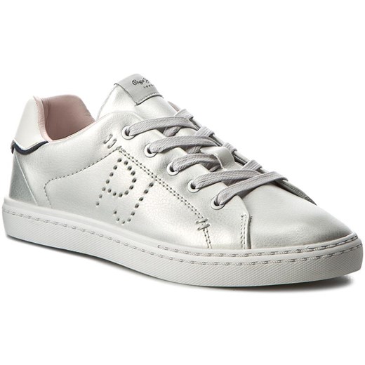 Sneakersy PEPE JEANS - Halley Basic PGS30254 Silver Grey 914 Pepe Jeans szary 35 eobuwie.pl