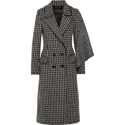 Draped houndstooth wool coat    NET-A-PORTER