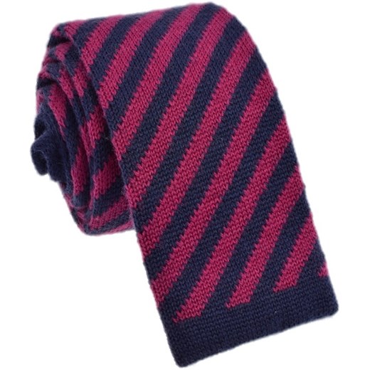 Krawat knit w klubowe pasy czerwony Republic Of Ties  
