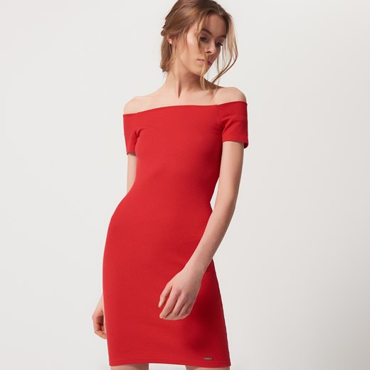Mohito - Sukienka odsłaniająca ramiona - Czerwony Mohito  XL 