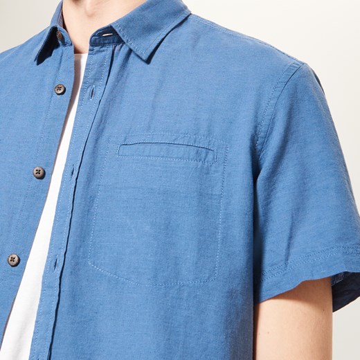 Reserved - Koszula z krótkimi rękawami - Niebieski  Reserved XL 