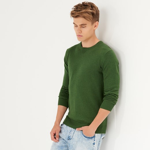 Cropp - Gładki sweter - Zielony