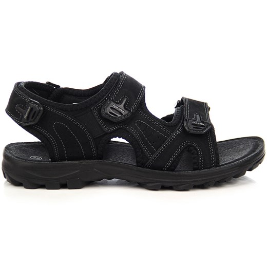 Czarne sandały chłopięce skórzane na rzepy Hasby  Hasby 34 ButyRaj.pl okazyjna cena 