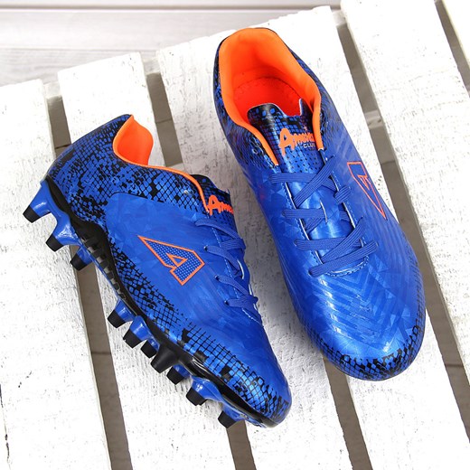 Niebieskie buty piłkarskie korki młodzieżowe American Club  American Club 37 promocja ButyRaj.pl 