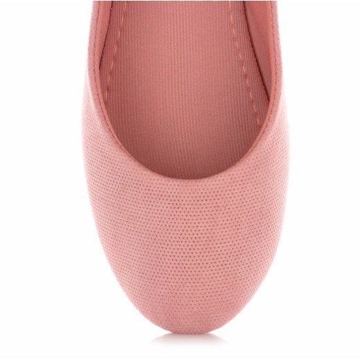 Balerinki Damskie Różowe Ideal Shoes bezowy 41 PaniTorbalska