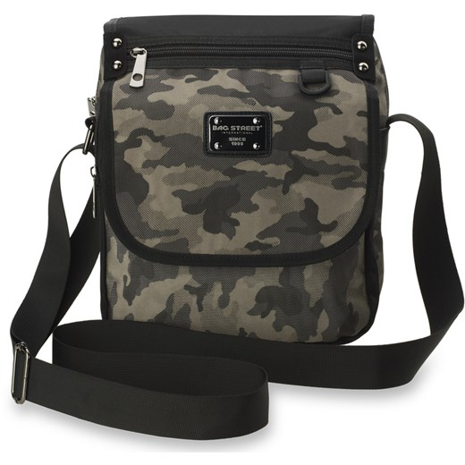 TORBA MĘSKA NA RAMIĘ LISTONOSZKA Z KLAPĄ WOJSKOWY WZÓR MORO Bag Street world-style.pl