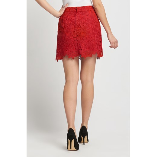Koronkowa mini-spódniczka czerwony Orsay 34 orsay.com