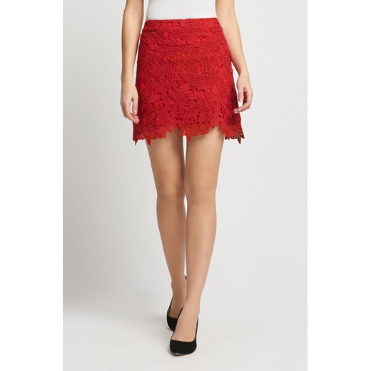 Koronkowa mini-spódniczka czerwony Orsay 36 orsay.com