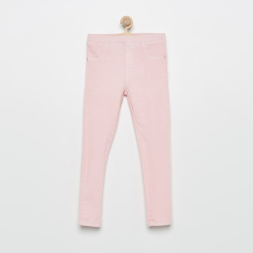 Reserved - Gładkie spodnie - Różowy bezowy Reserved 98 