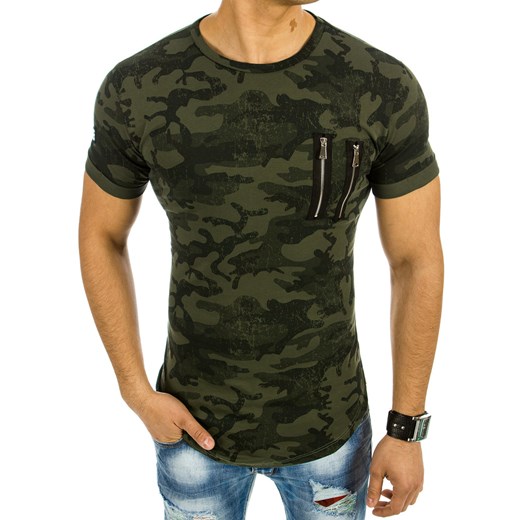 T-shirt męski camo zielony (rx2050) Dstreet  S 