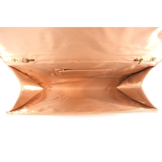 Średnia torebka kopertówka z kokardką (pudrowy róż perła) pomaranczowy   eStilex